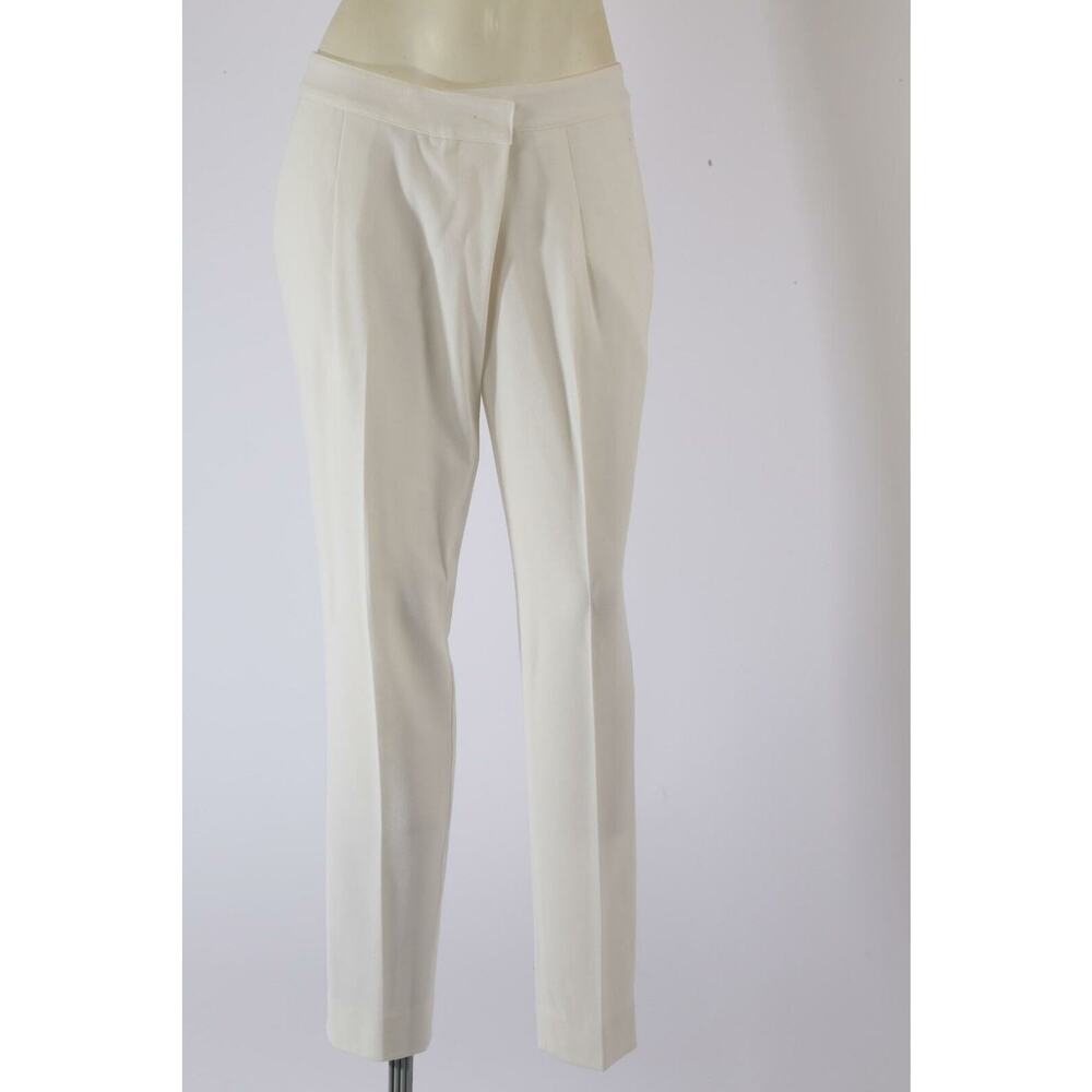 INTERMIX Cream White Slim Leg Wrap Waist Dress Pants Trousers Size P
